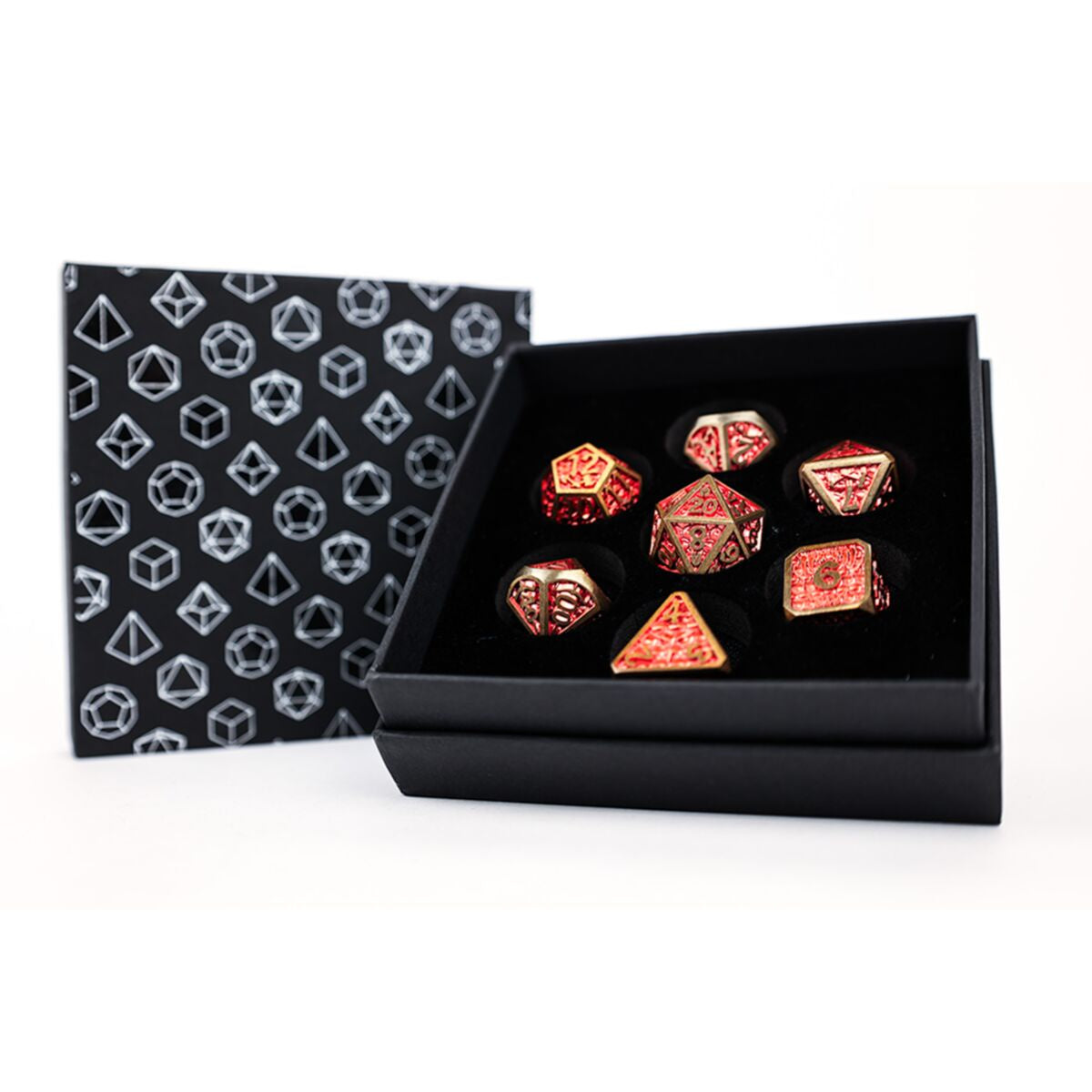 LPG Dice RPG Set Draco Bright Red/Gold