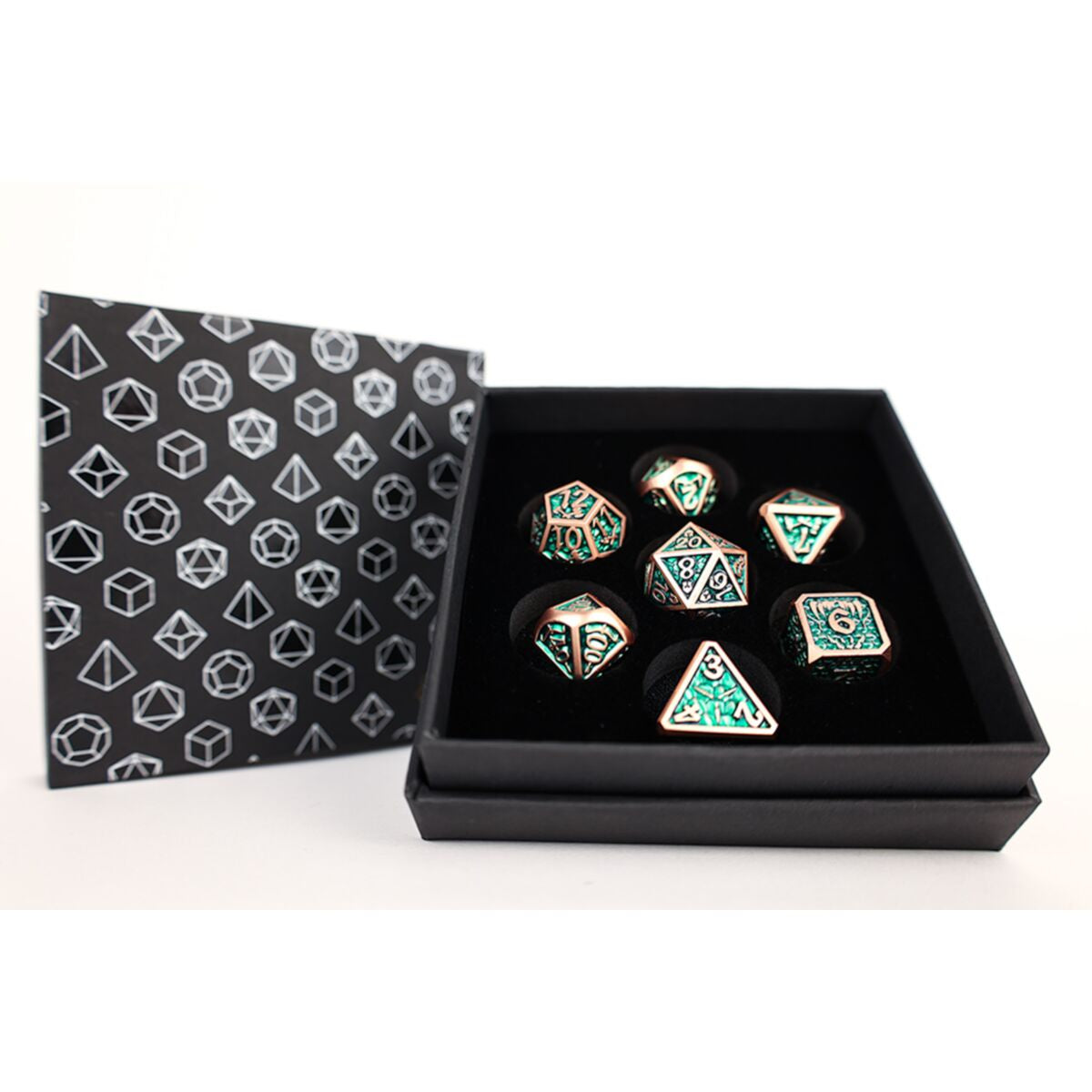 LPG Dice RPG Set Draco Dark Green/Brass