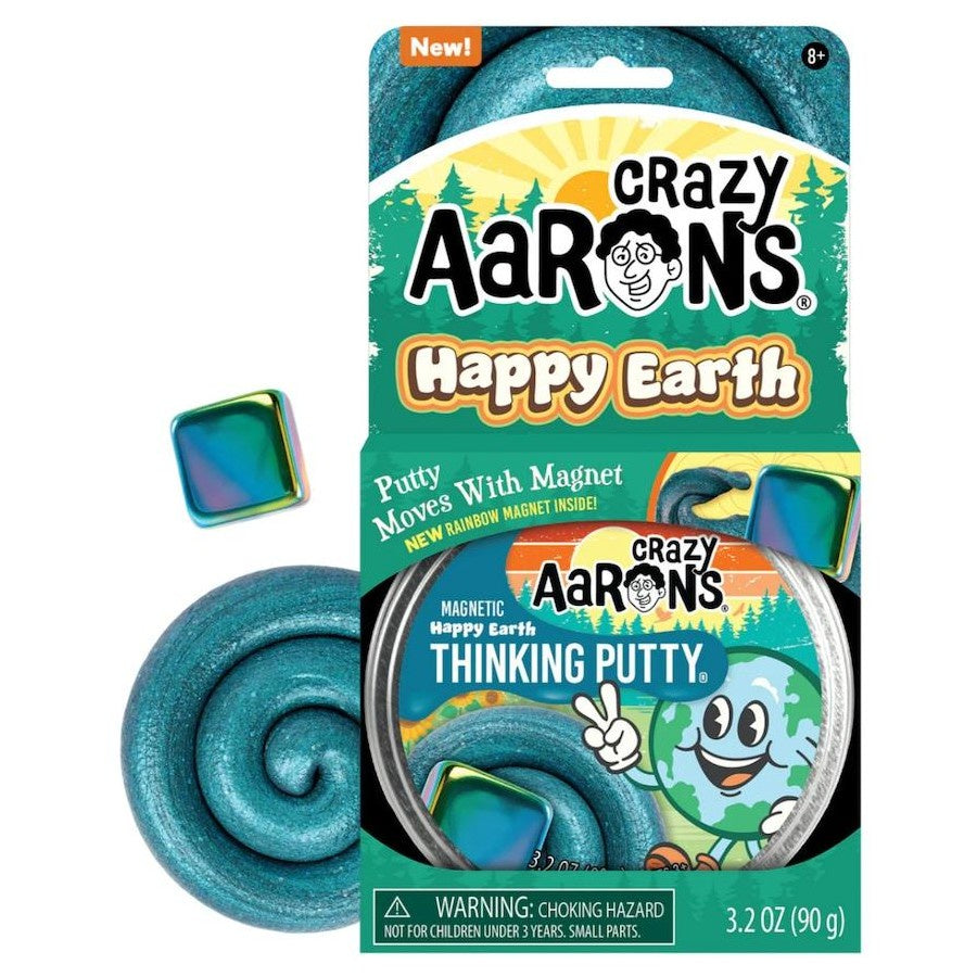 Crazy Aarons Thinking Putty 4 inch Magnetic Storms Putty Happy Earth
