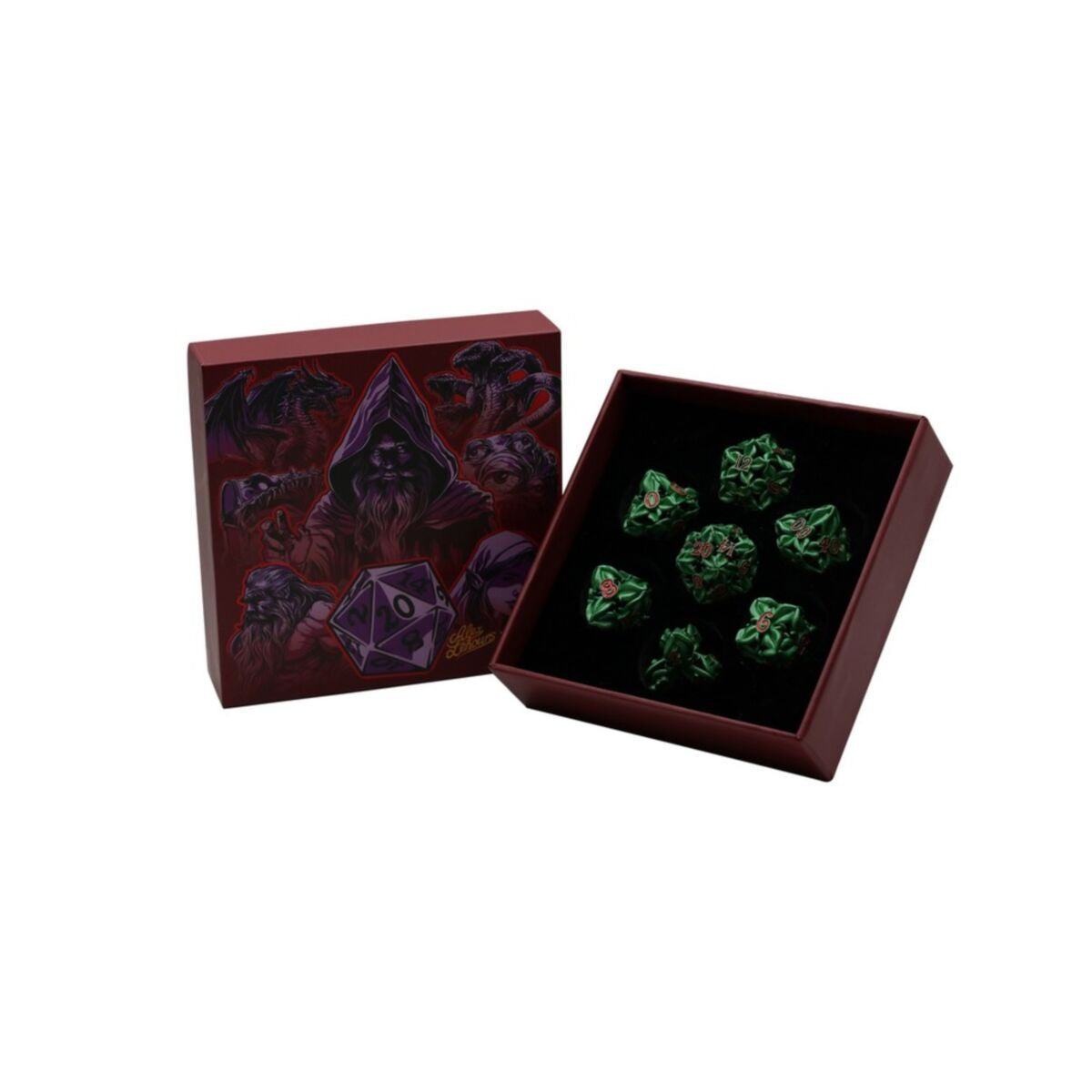LPG Dice Leaf RPG Set Green/Red