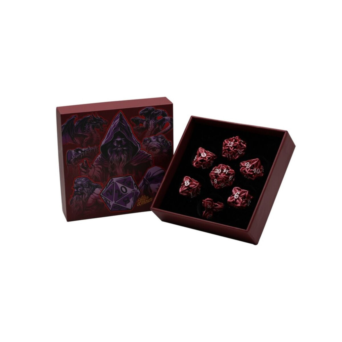 LPG Dice Leaf RPG Set Red/White
