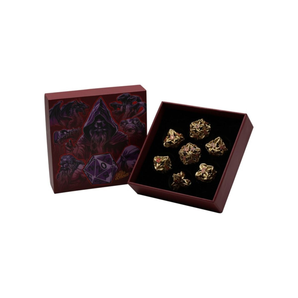 LPG Dice Leaf RPG Set Gold/Red