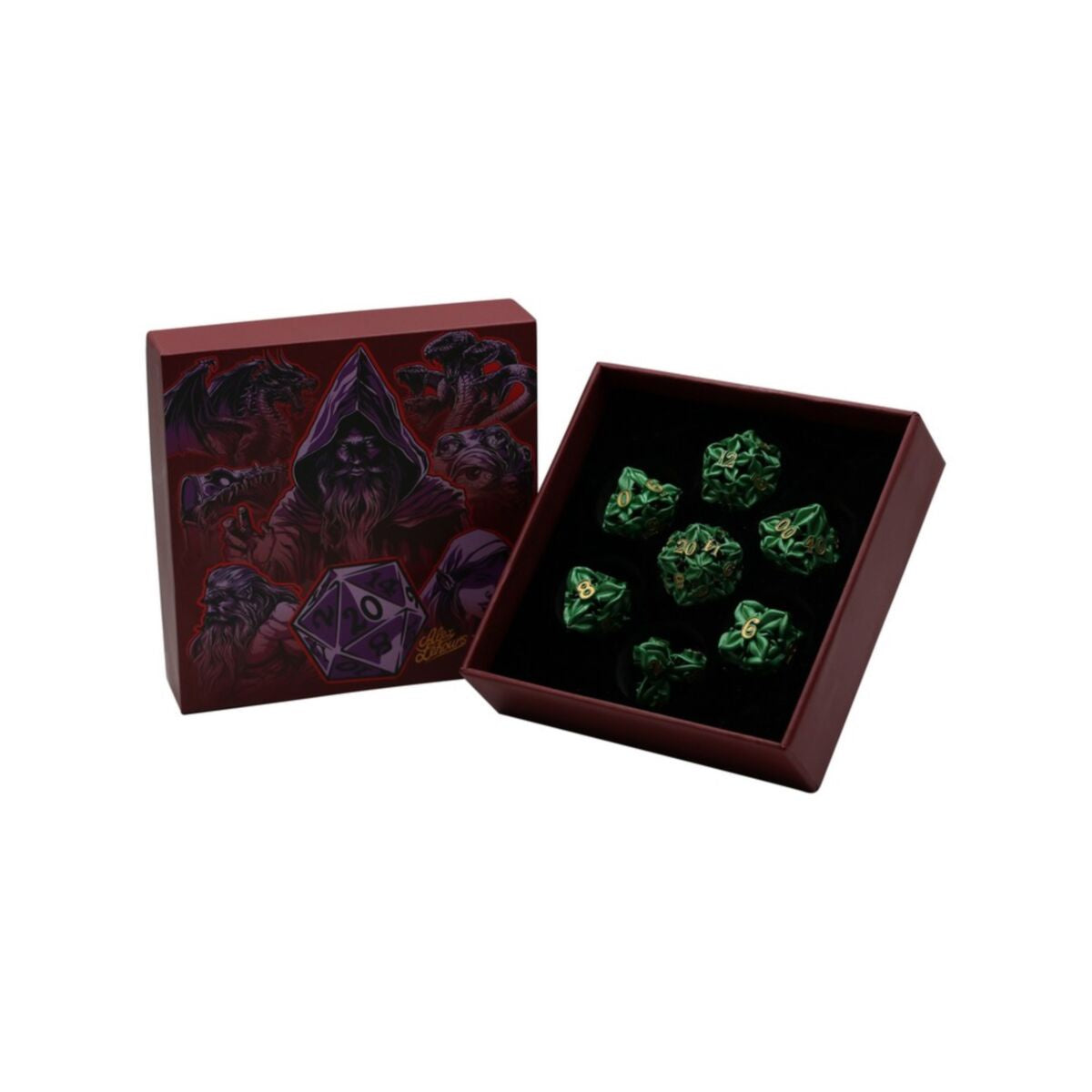 LPG Dice Leaf RPG Set Green/Gold
