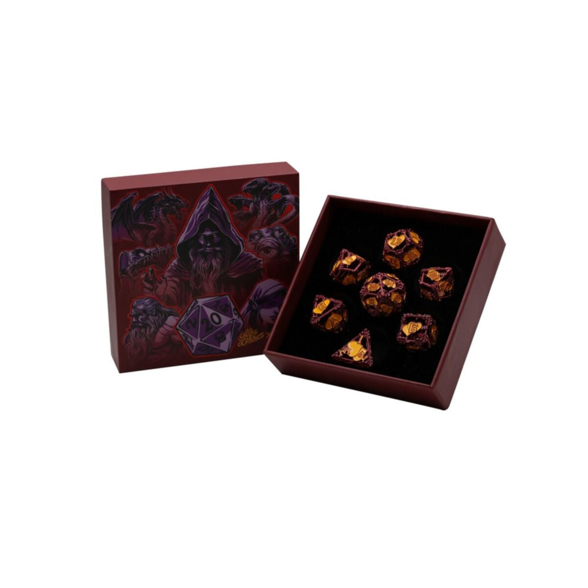 LPG Dice Heart RPG Set Red/Yellow