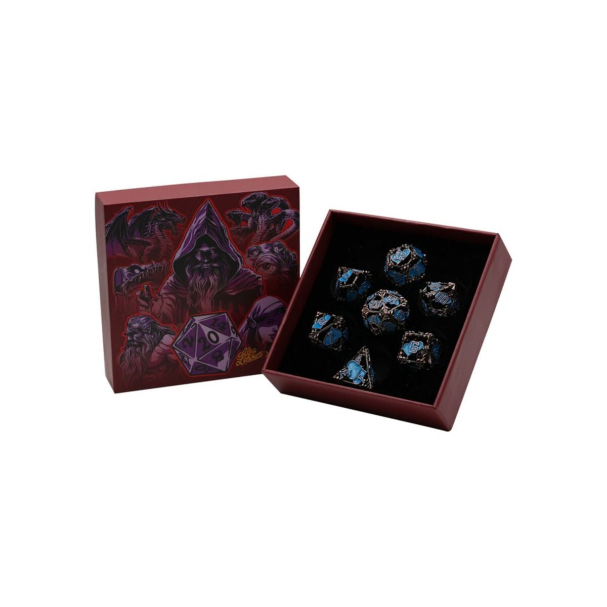 LPG Dice Heart RPG Set Copper/Blue