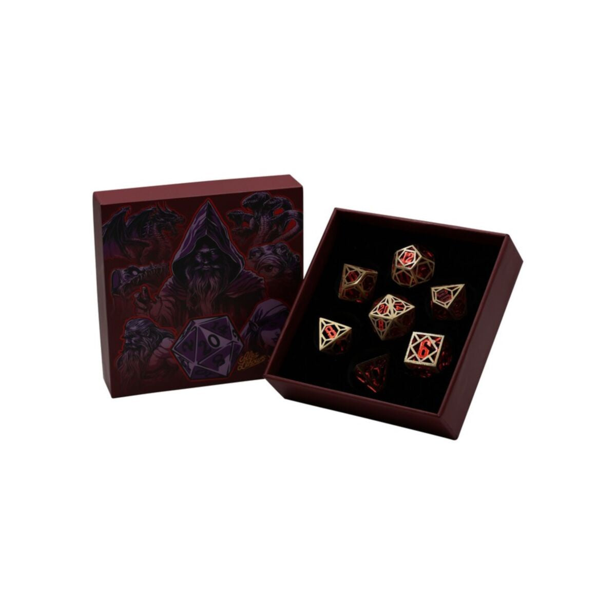 LPG Dice Diamond RPG Set Gold/Red