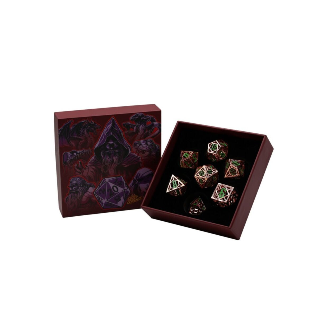 LPG Dice Diamond RPG Set Copper/Green