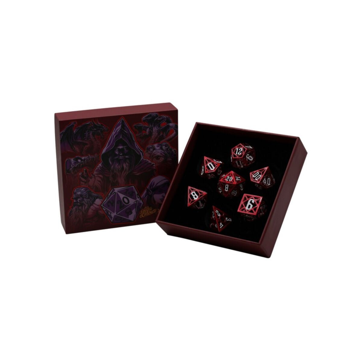 LPG Dice Diamond RPG Set Red/White