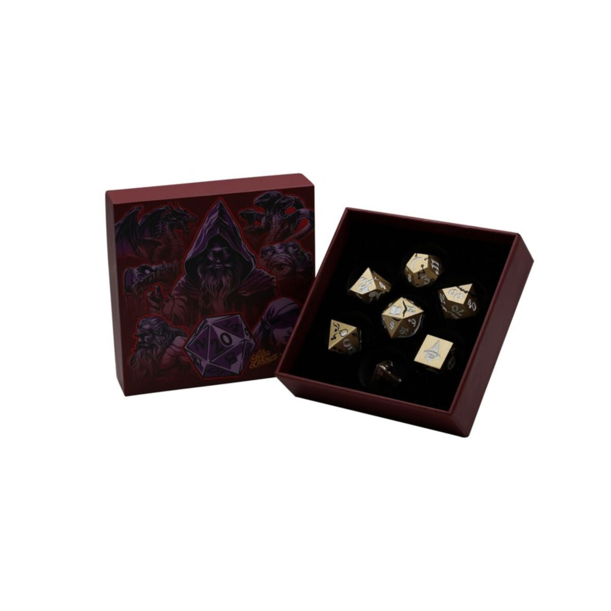 LPG Dice Mage RPG Set Gold/White
