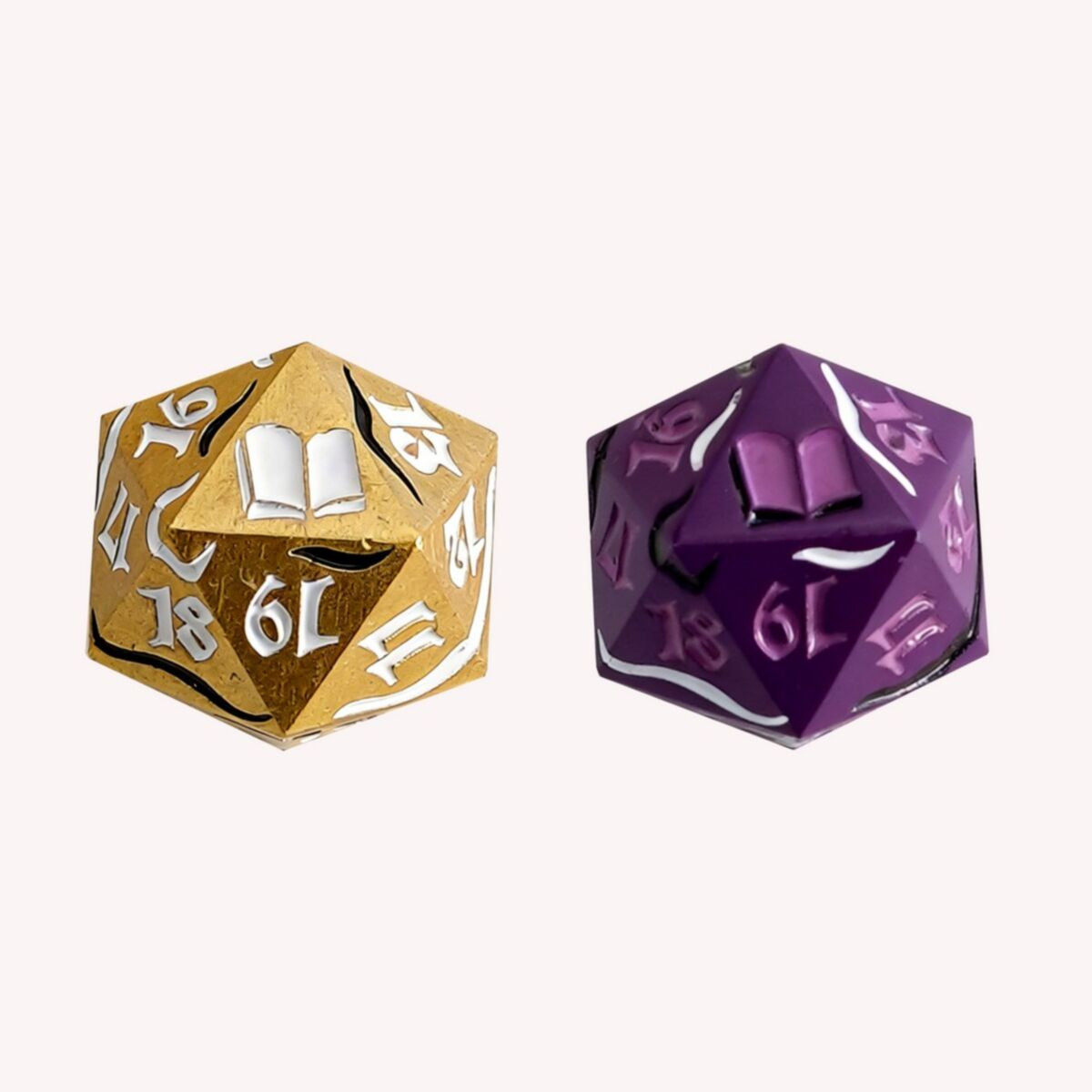 LPG Dice Dual Spindown Mage Gold/White Purple/Pink