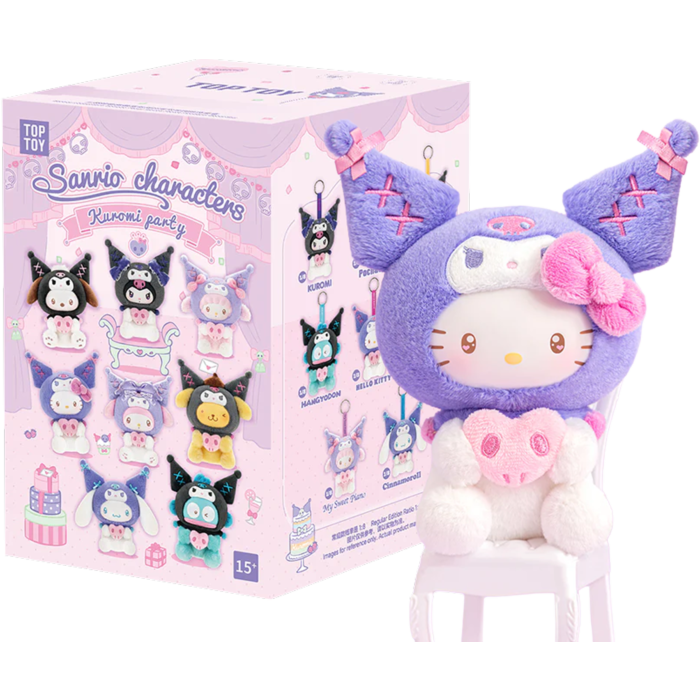 Hello Kitty & Friends - Kuromi Party Series Blind Box Vinyl Plush Keychain (Single Unit)